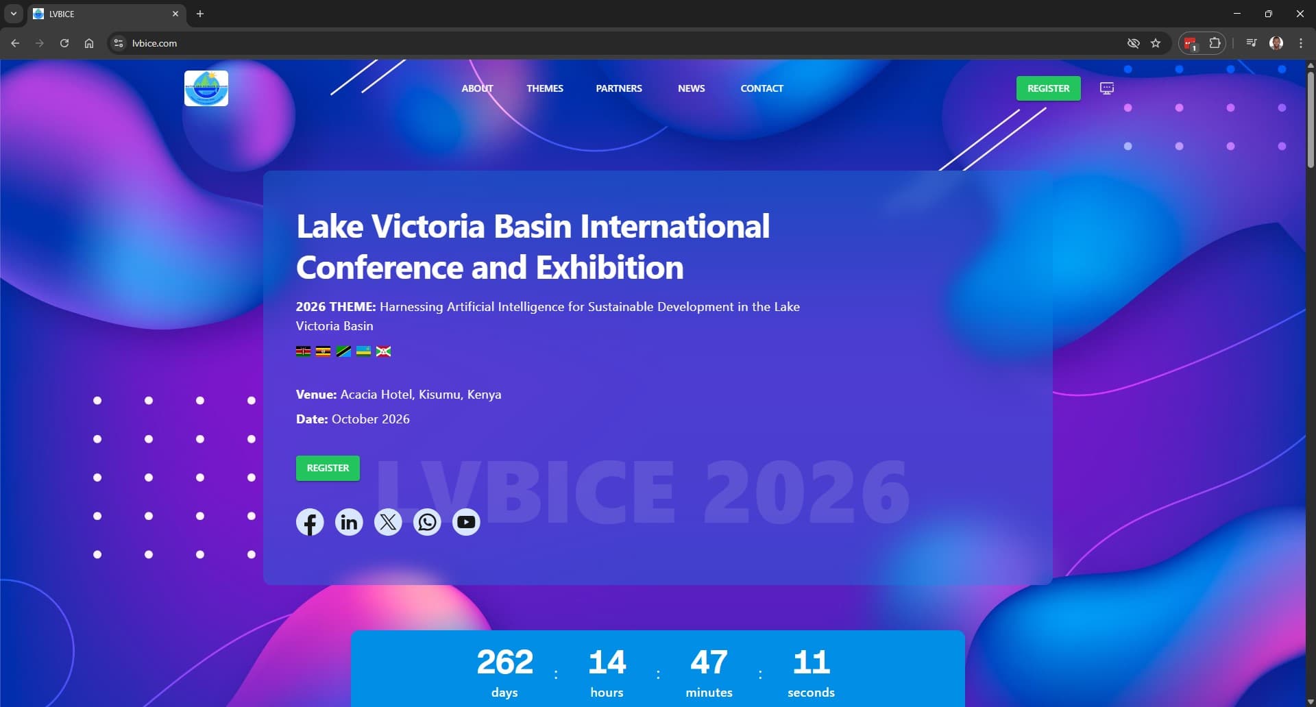 LVBICE Website screenshot 1