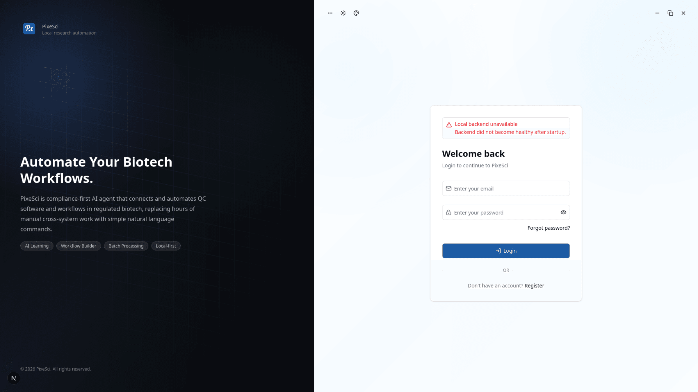 PixeSci Application Experience screenshot 1